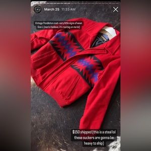 Vintage Pendleton wool coat